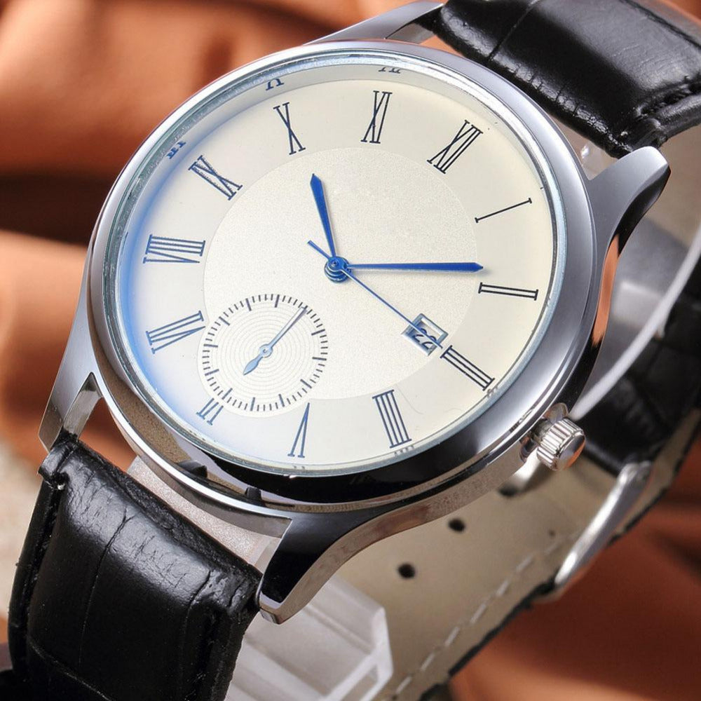 Blue light moving quartz watch