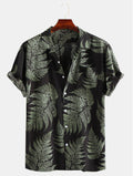 Lapel Short-sleeved Floral Shirt
