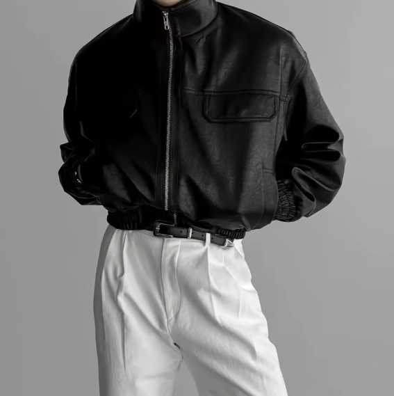 Men leatherette jacket