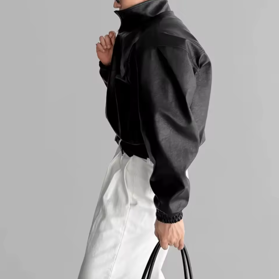 Men leatherette jacket