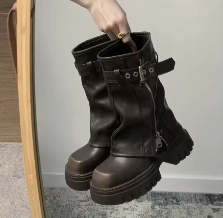 Winter women platform knight boots