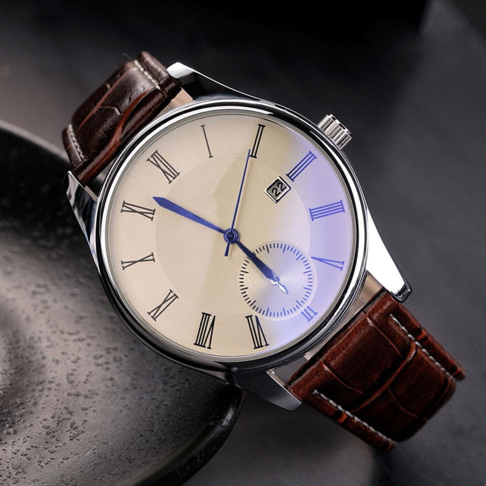 Blue light moving quartz watch