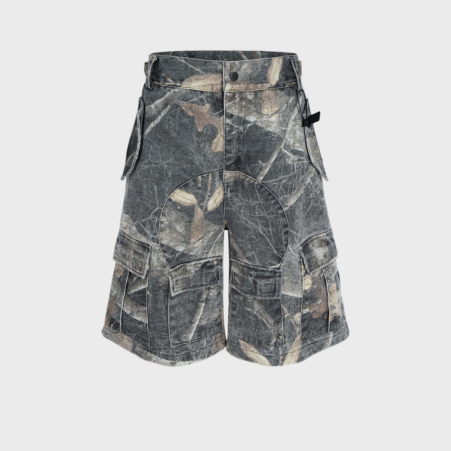 Washed Branch Camouflage Five-point Pants