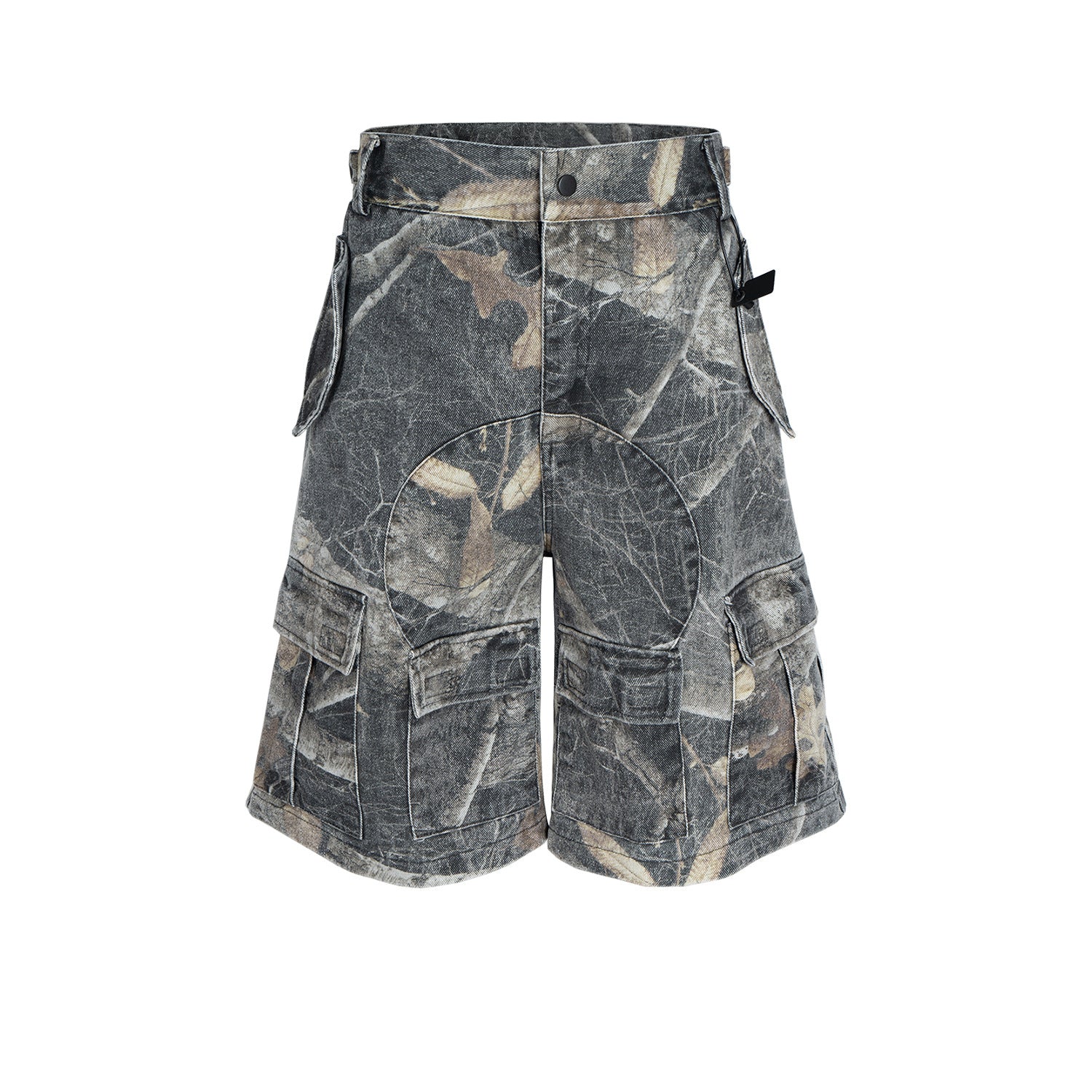 Washed Branch Camouflage Five-point Pants