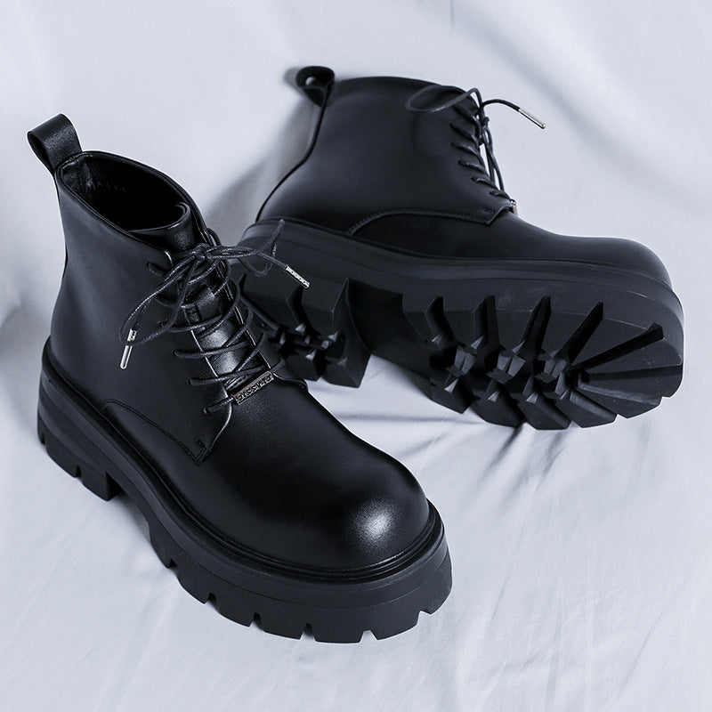 Black Working Wear Motorcycle Boots